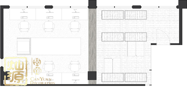 60平米7人辦公室布局圖 設計師讓辦公室的功能超出想象