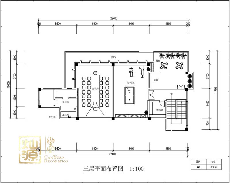 辦公樓設計裝修平面圖